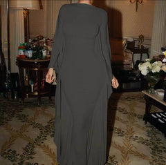 Robe abaya papillon moulante