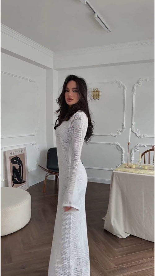 Robe longue en tricot Elysian